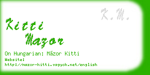 kitti mazor business card